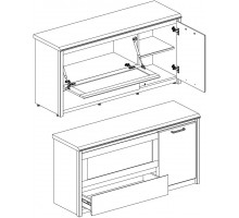 Тумба под телевизор Бьёрк RTV 1V1D1S