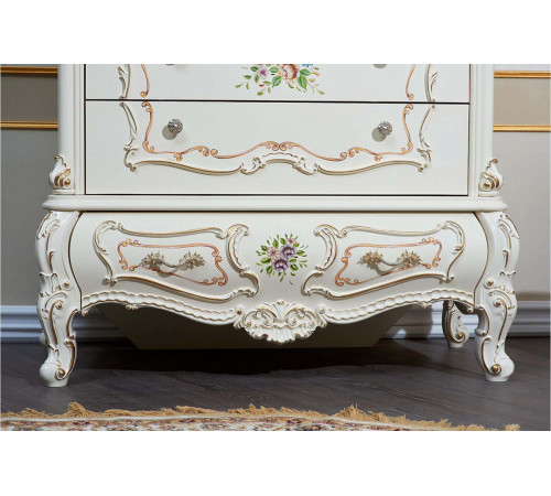 Комод с зеркалом в спальню Шанель (крем)