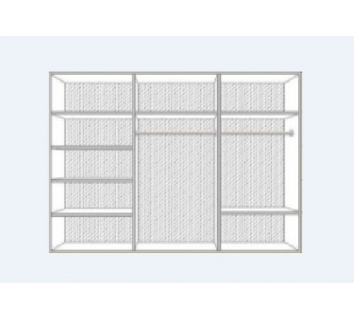 Шестистворчатый шкаф для одежды Анита (беж)