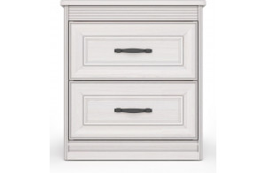 Тумба прикроватная с нишей Неаполь Ясень анкор светлый (патина "серебро")