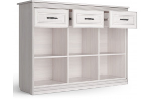 Большой комод Неаполь Ясень анкор светлый (патина "серебро")