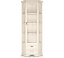 Шкаф-витрина угловой Сиена (Бодега Белый)