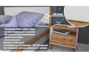 Односпальная кровать 90x200 Сканди МН-036-21