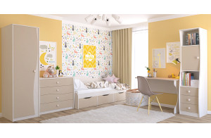 Детский широкий комод для белья и игрушек Комби МН-211-24 капучино