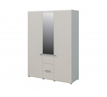 Трехстворчатый шкаф для одежды и белья с зеркалом в спальню Леонардо МН-026-08-С1