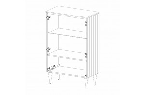 Комбинированный шкаф витрина Лоренсо МН-043-01