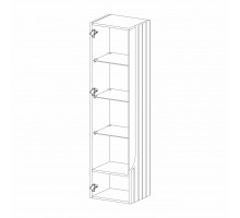 Шкаф-витрина навесной Лоренсо МН-043-02/03 белый Распродажа с экспозиции