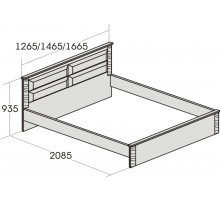 Двуспальная кровать Элана, цвет Бодега белая