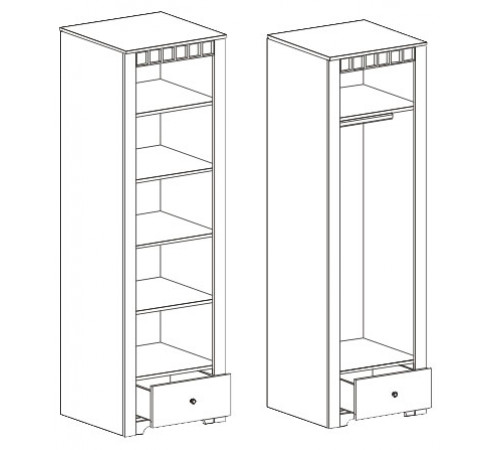Шкаф  Прованс однодверный платяной