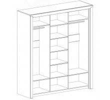 Шкаф для одежды Соренто Дуб стирлинг с раздвижными дверями