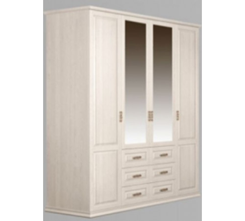 Четырехстворчатый шкаф для одежды Лирона MUR-103-04 st с зеркалом