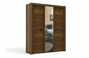 Трехстворчатый шкаф-купе для одежды Г-14 (ДГТ) Гарда с зеркалом