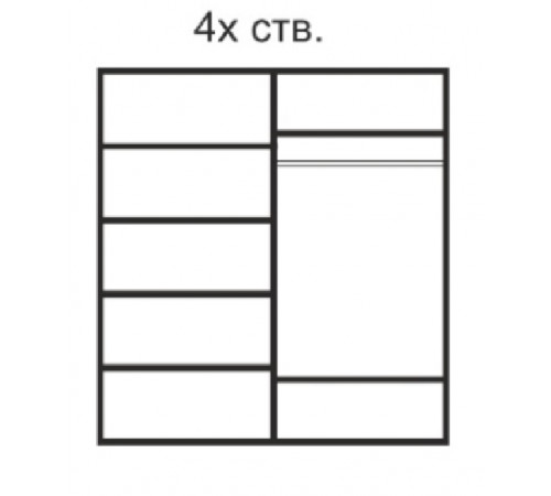 Четырехстворчатый шкаф для одежды Rimini РМШ2/4 (латте)