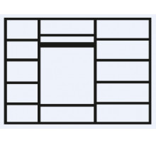 Пятистворчатый шкаф для одежды с зеркалом Амели АМШ1/5 (дуб)