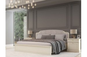 Кровать Люкс 1200, Сиена Береза бежевая