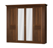 Шкаф четырехдверный с зеркалами Лючия 203 темный