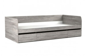 Кровать 900 с ящиками, Денвер Риббек серый
