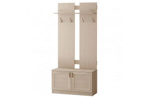 Вешалка с тумбой для прихожей Лира 58 светлая